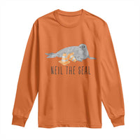 Cute Neil the Seal Traffic Cone Meme Long Sleeve Shirt Funny Viral Chaotic Southern Elephant Seal