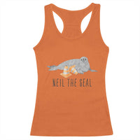 Cute Neil the Seal Traffic Cone Meme Racerback Tank Top Funny Viral Chaotic Southern Elephant Seal