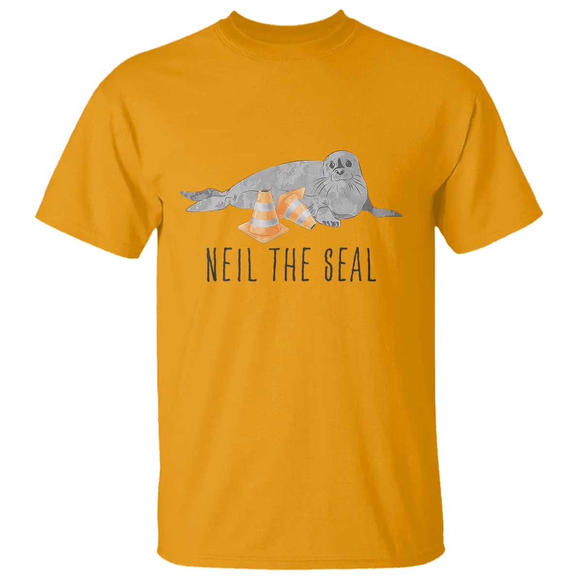 Cute Neil the Seal Traffic Cone Meme T Shirt Funny Viral Chaotic Southern Elephant Seal