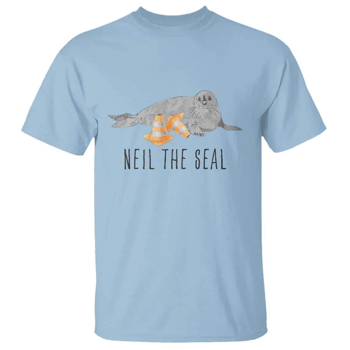 Cute Neil the Seal Traffic Cone Meme T Shirt Funny Viral Chaotic Southern Elephant Seal
