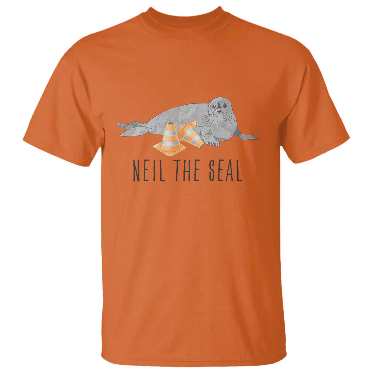 Cute Neil the Seal Traffic Cone Meme T Shirt Funny Viral Chaotic Southern Elephant Seal