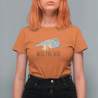 Cute Neil the Seal Traffic Cone Meme T Shirt For Women Funny Viral Chaotic Southern Elephant Seal