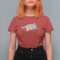Cute Neil the Seal Traffic Cone Meme T Shirt For Women Funny Viral Chaotic Southern Elephant Seal