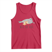 Cute Neil the Seal Traffic Cone Meme Tank Top Funny Viral Chaotic Southern Elephant Seal