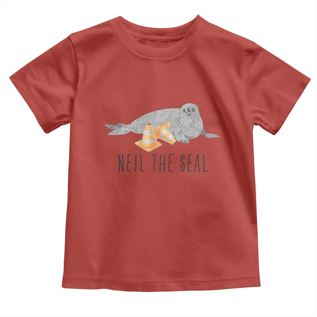 Cute Neil the Seal Traffic Cone Meme Toddler T Shirt Funny Viral Chaotic Southern Elephant Seal