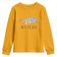 Cute Neil the Seal Traffic Cone Meme Youth Sweatshirt Funny Viral Chaotic Southern Elephant Seal