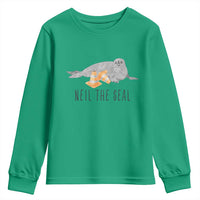Cute Neil the Seal Traffic Cone Meme Youth Sweatshirt Funny Viral Chaotic Southern Elephant Seal