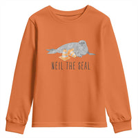 Cute Neil the Seal Traffic Cone Meme Youth Sweatshirt Funny Viral Chaotic Southern Elephant Seal