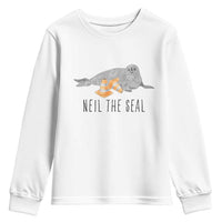 Cute Neil the Seal Traffic Cone Meme Youth Sweatshirt Funny Viral Chaotic Southern Elephant Seal