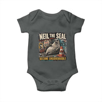 Edgy Neil the Seal Become Ungovernable Graffiti Graphic Baby Onesie Sarcastic Rebel Viral Chaotic Elephant Seal Sunglasses Meme