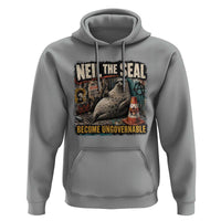Edgy Neil the Seal Become Ungovernable Graffiti Graphic Hoodie Sarcastic Rebel Viral Chaotic Elephant Seal Sunglasses Meme