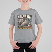 Edgy Neil the Seal Become Ungovernable Graffiti Graphic T Shirt For Kid Sarcastic Rebel Viral Chaotic Elephant Seal Sunglasses Meme