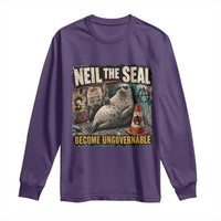 Edgy Neil the Seal Become Ungovernable Graffiti Graphic Long Sleeve Shirt Sarcastic Rebel Viral Chaotic Elephant Seal Sunglasses Meme