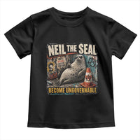 Edgy Neil the Seal Become Ungovernable Graffiti Graphic Toddler T Shirt Sarcastic Rebel Viral Chaotic Elephant Seal Sunglasses Meme