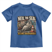 Edgy Neil the Seal Become Ungovernable Graffiti Graphic Toddler T Shirt Sarcastic Rebel Viral Chaotic Elephant Seal Sunglasses Meme