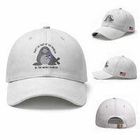 Funny Be The Whole Problem Neil the Seal Meme Baseball Cap Cute Sarcastic Elephant Seal with Name Tag