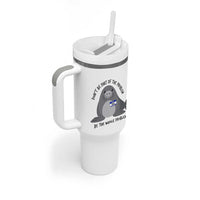 Funny Be The Whole Problem Neil the Seal Meme Tumbler With Handle Cute Sarcastic Elephant Seal with Name Tag