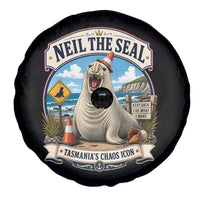 Retro Neil the Seal Tasmanias Chaos Icon Spare Tire Cover Funny Roaring Elephant Seal Traffic Cone Meme