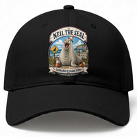 Retro Neil the Seal Tasmanias Chaos Icon Baseball Cap Funny Roaring Elephant Seal Traffic Cone Meme