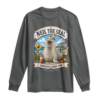 Retro Neil the Seal Tasmanias Chaos Icon Long Sleeve Shirt Funny Roaring Elephant Seal Traffic Cone Meme