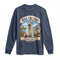 Retro Neil the Seal Tasmanias Chaos Icon Long Sleeve Shirt Funny Roaring Elephant Seal Traffic Cone Meme