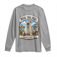 Retro Neil the Seal Tasmanias Chaos Icon Long Sleeve Shirt Funny Roaring Elephant Seal Traffic Cone Meme