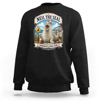 Retro Neil the Seal Tasmanias Chaos Icon Sweatshirt Funny Roaring Elephant Seal Traffic Cone Meme