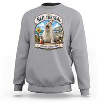 Retro Neil the Seal Tasmanias Chaos Icon Sweatshirt Funny Roaring Elephant Seal Traffic Cone Meme
