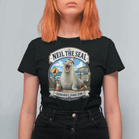 Retro Neil the Seal Tasmanias Chaos Icon T Shirt For Women Funny Roaring Elephant Seal Traffic Cone Meme
