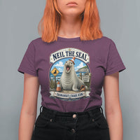 Retro Neil the Seal Tasmanias Chaos Icon T Shirt For Women Funny Roaring Elephant Seal Traffic Cone Meme