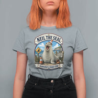Retro Neil the Seal Tasmanias Chaos Icon T Shirt For Women Funny Roaring Elephant Seal Traffic Cone Meme