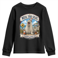 Retro Neil the Seal Tasmanias Chaos Icon Youth Sweatshirt Funny Roaring Elephant Seal Traffic Cone Meme