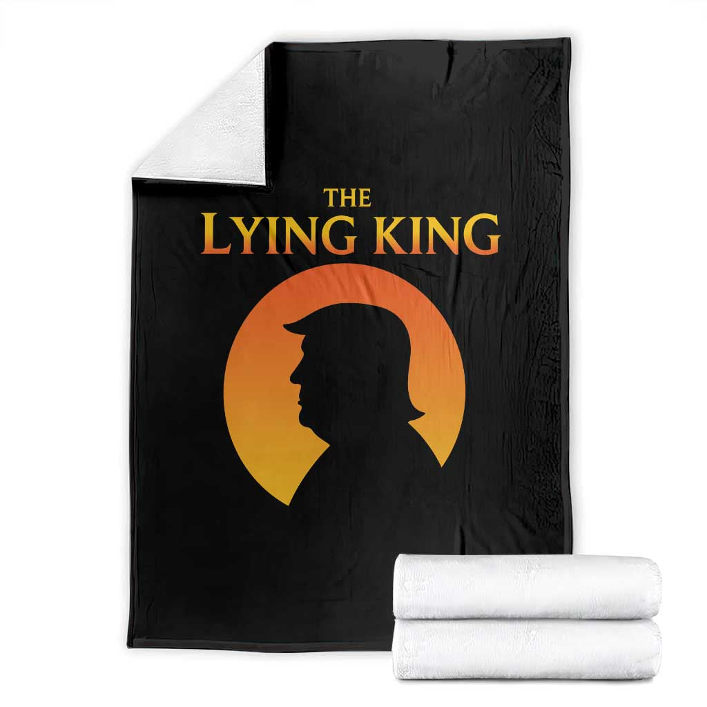 The Lying King Silhouette Sunrise Political Satire Parody Graphic Throw Blanket