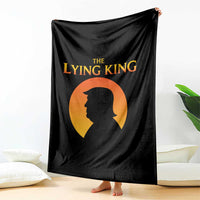The Lying King Silhouette Sunrise Political Satire Parody Graphic Throw Blanket