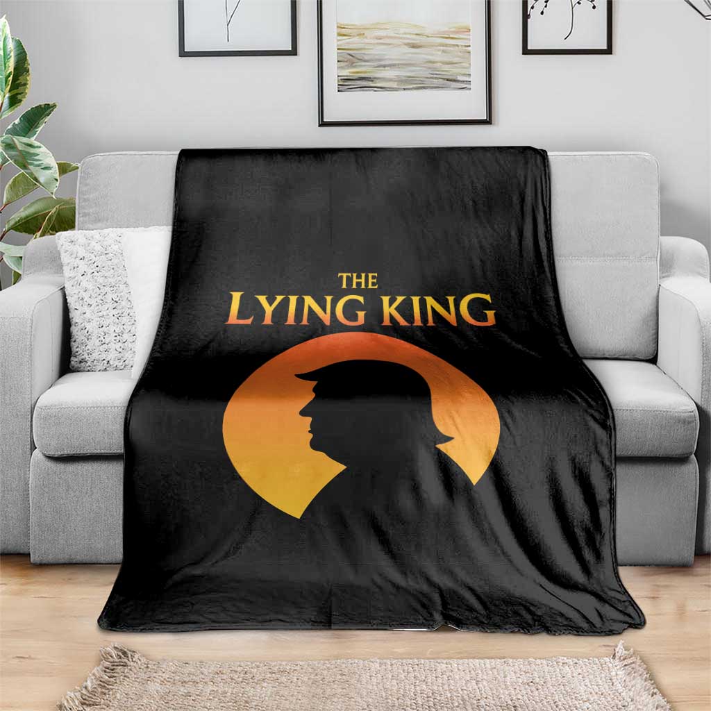 The Lying King Silhouette Sunrise Political Satire Parody Graphic Throw Blanket