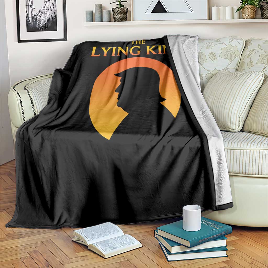 The Lying King Silhouette Sunrise Political Satire Parody Graphic Throw Blanket
