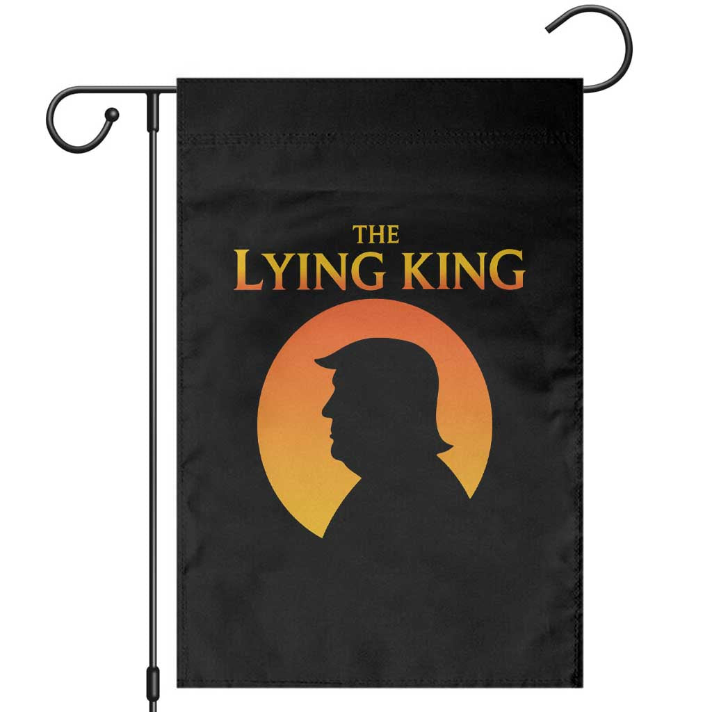 The Lying King Silhouette Sunrise Political Satire Parody Graphic Garden Flag