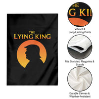 The Lying King Silhouette Sunrise Political Satire Parody Graphic Garden Flag