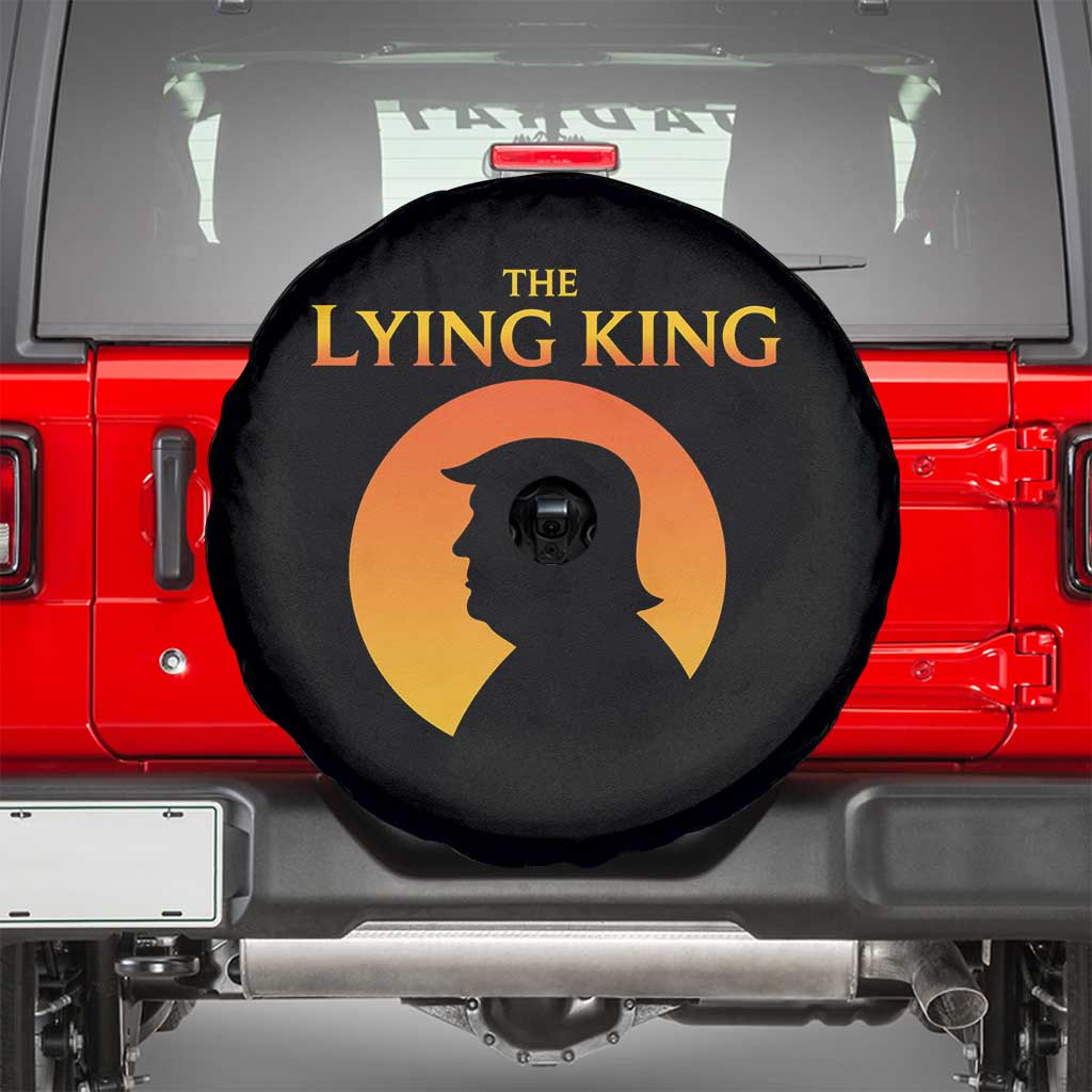 The Lying King Silhouette Sunrise Political Satire Parody Graphic Spare Tire Cover