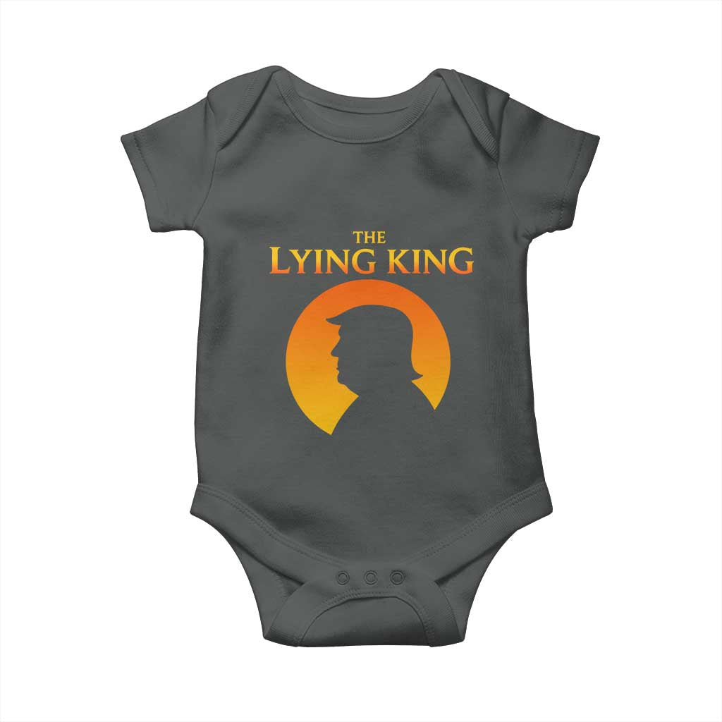 The Lying King Silhouette Sunrise Political Satire Parody Graphic Baby Onesie