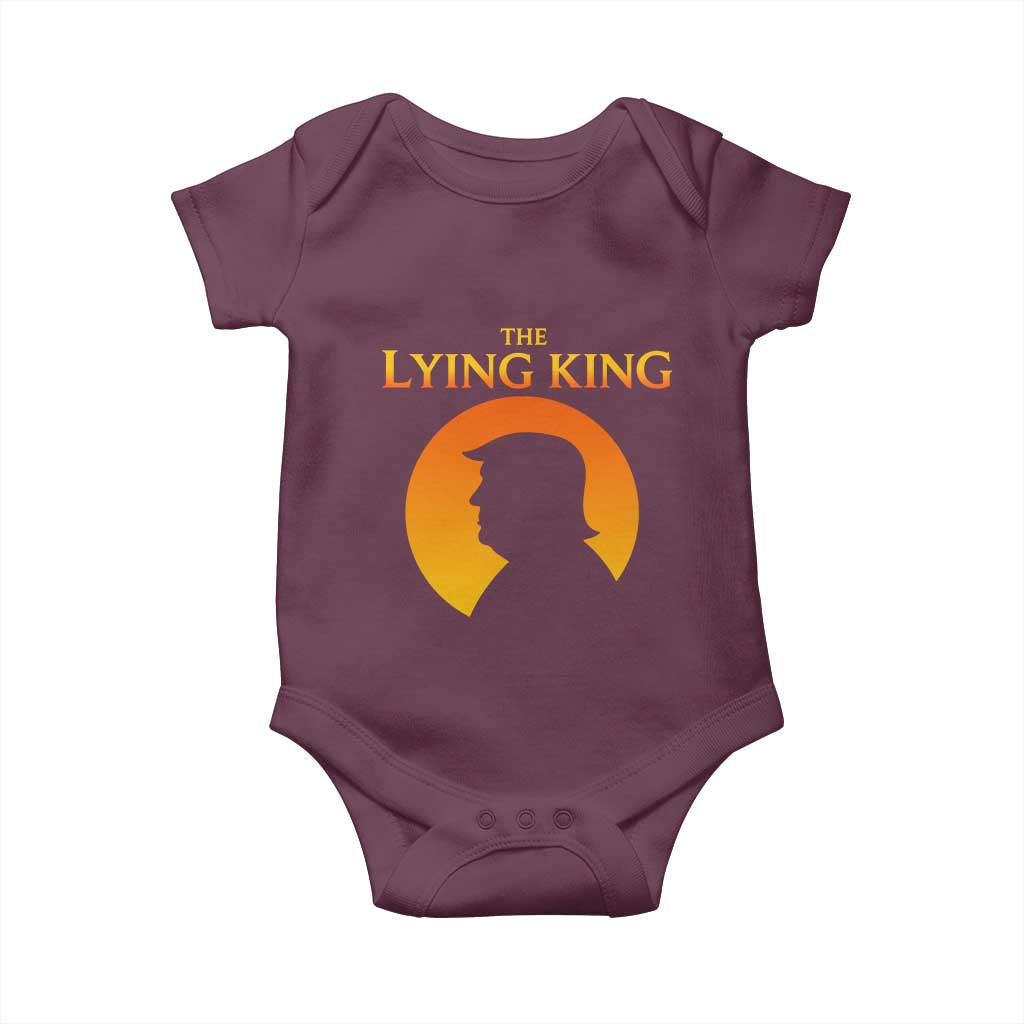 The Lying King Silhouette Sunrise Political Satire Parody Graphic Baby Onesie
