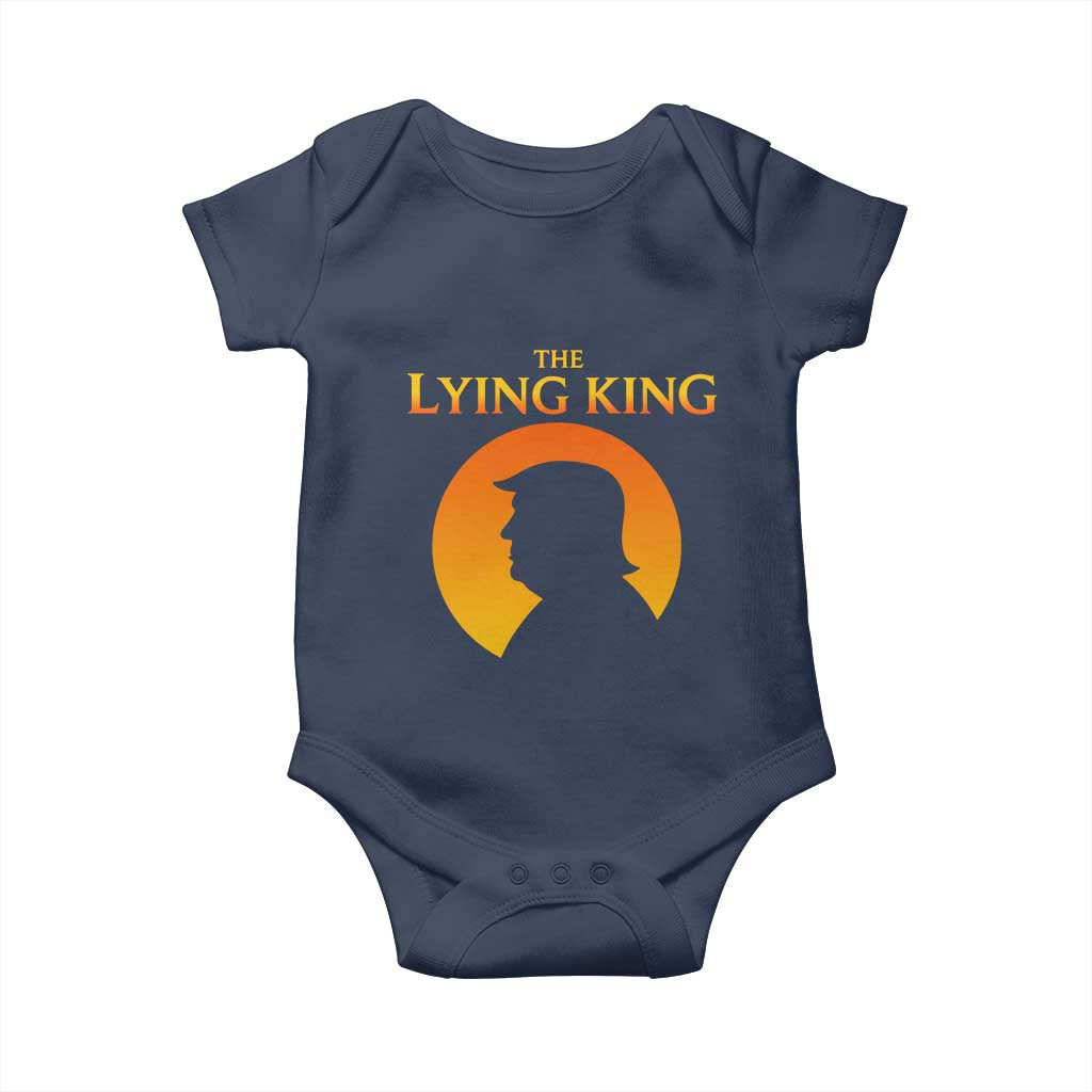 The Lying King Silhouette Sunrise Political Satire Parody Graphic Baby Onesie