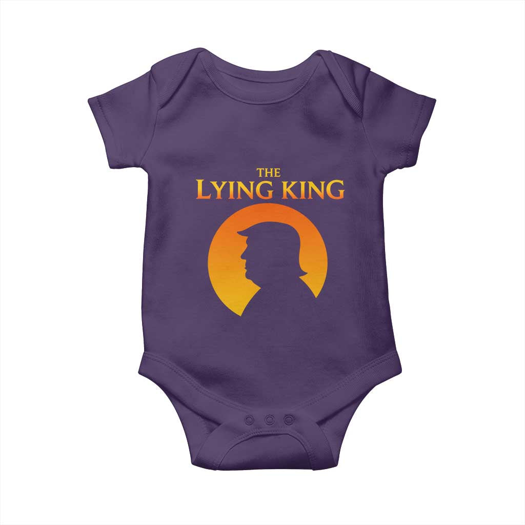 The Lying King Silhouette Sunrise Political Satire Parody Graphic Baby Onesie