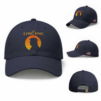 The Lying King Silhouette Sunrise Political Satire Parody Graphic Baseball Cap