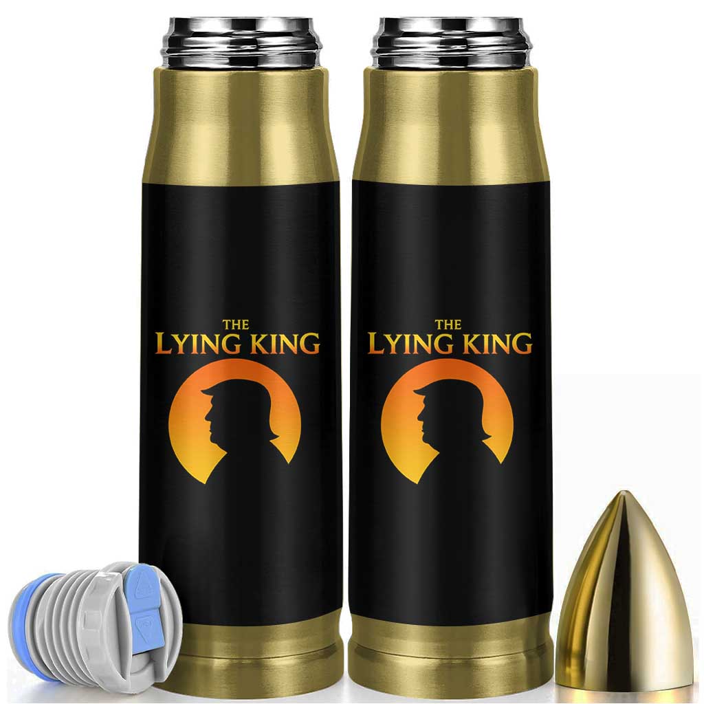 The Lying King Silhouette Sunrise Political Satire Parody Graphic Bullet Tumbler