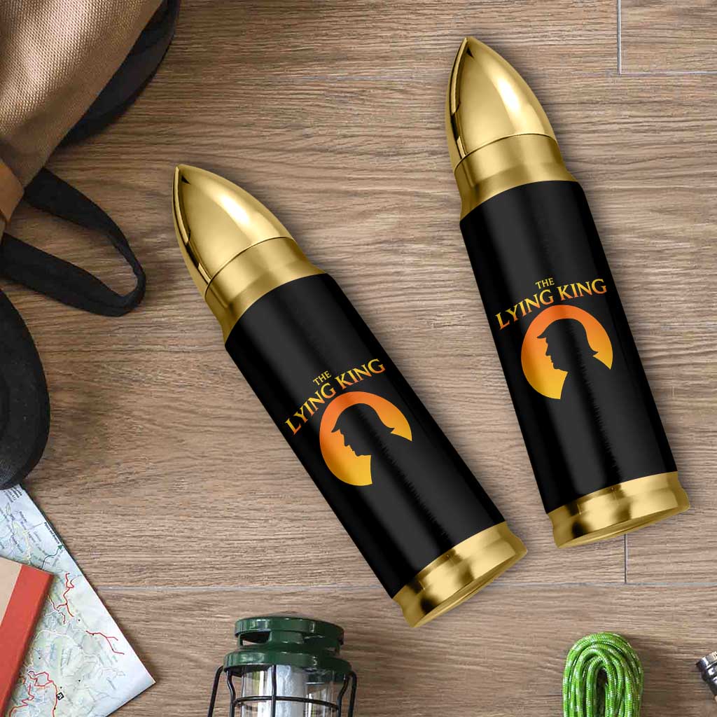 The Lying King Silhouette Sunrise Political Satire Parody Graphic Bullet Tumbler