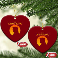 The Lying King Silhouette Sunrise Political Satire Parody Graphic Ceramic Ornament