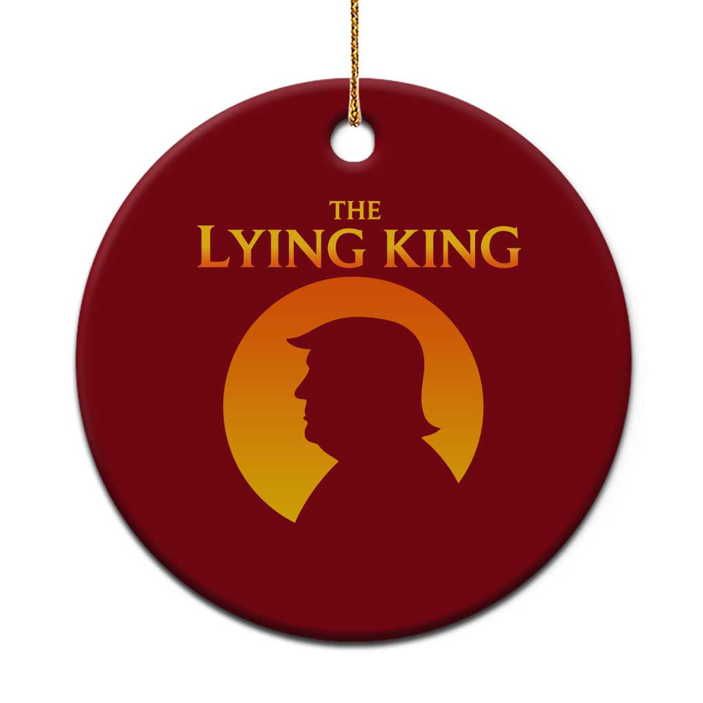 The Lying King Silhouette Sunrise Political Satire Parody Graphic Ceramic Ornament
