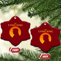 The Lying King Silhouette Sunrise Political Satire Parody Graphic Ceramic Ornament