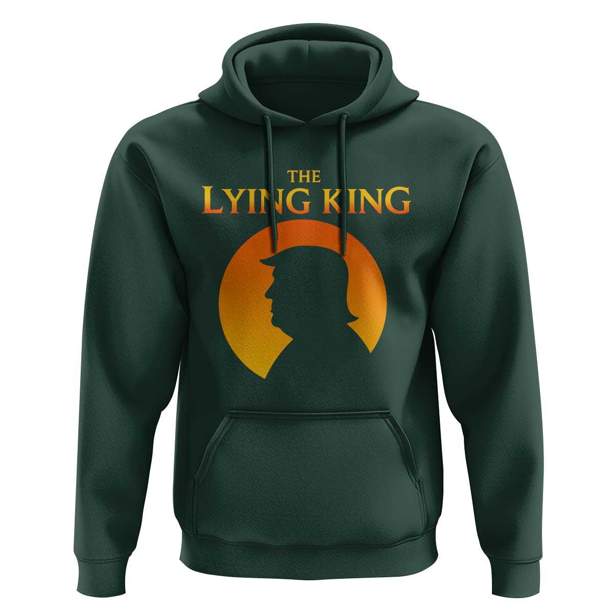 The Lying King Silhouette Sunrise Political Satire Parody Graphic Hoodie